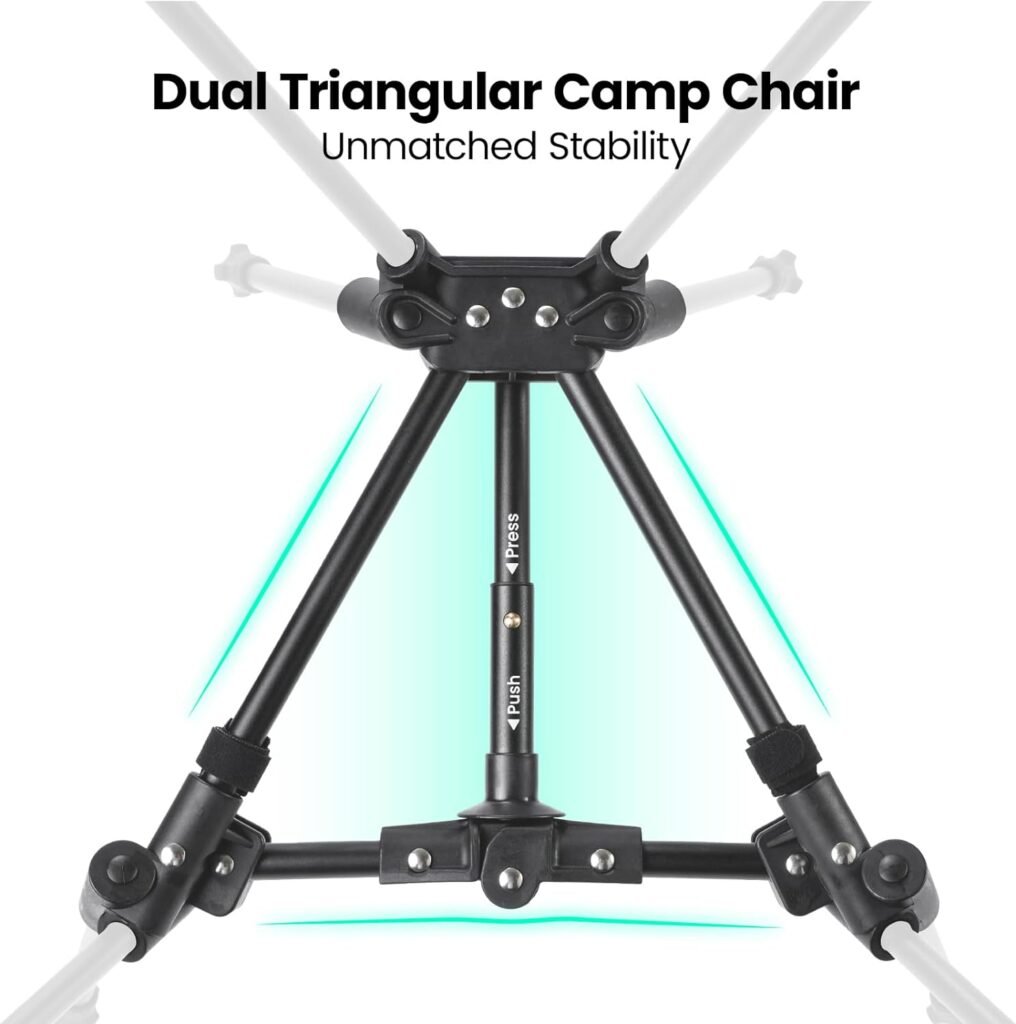 MISSION MOUNTAIN UltraPort Portable Camping Chair, Lightweight Foldable Chair, Ultralight Backpacking Chair for Outdoor Camp, Hiking, Travel, Beach, and Picnic - Compact Design (Black)