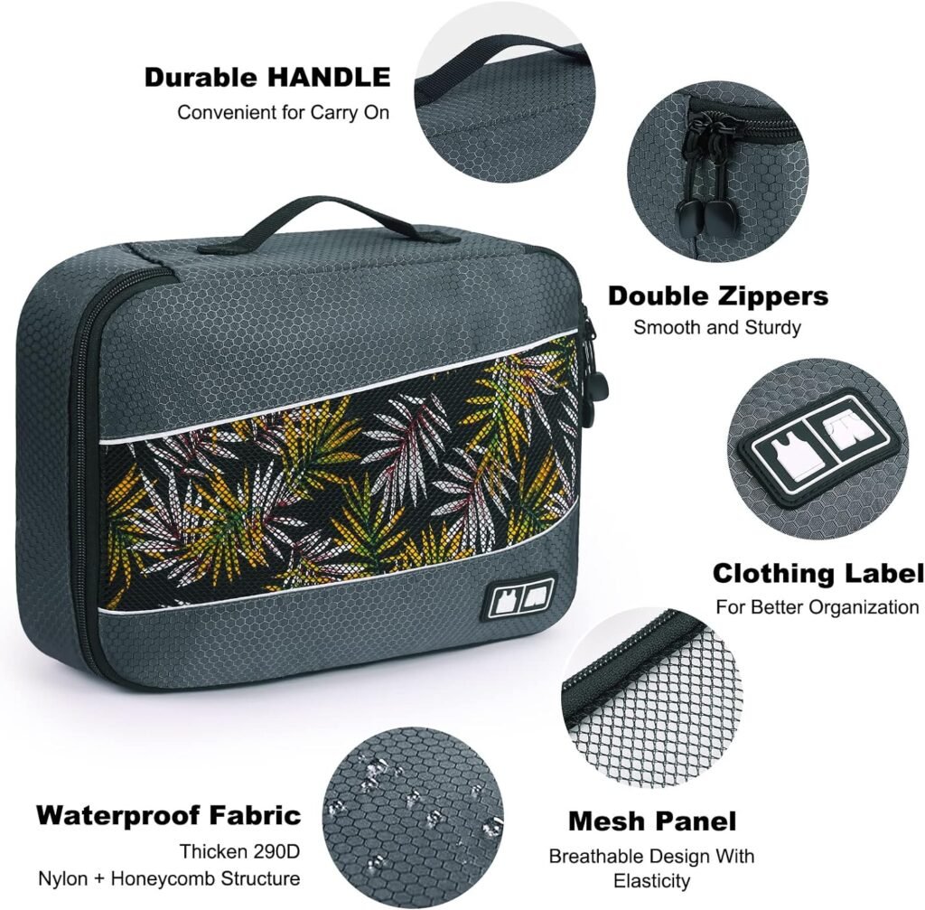 Mossio 8 Set Packing Cubes for Suitcase - Premium Quality Ultralight Travel Organizer for Carry On Luggage and Backpack