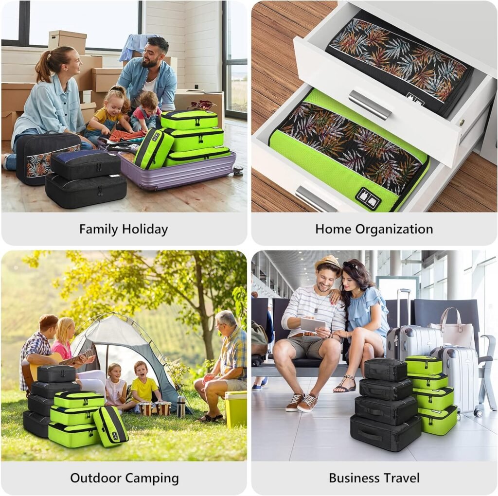 Mossio 8 Set Packing Cubes for Suitcase - Premium Quality Ultralight Travel Organizer for Carry On Luggage and Backpack