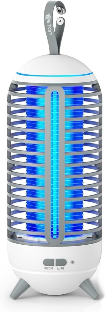 stafi Bug Zapper Outdoor Wireless Mosquito Zapper Indoor Portable Camping Bug Zapper 2500mAh Electric Trap Ideal for Fly Traps (White)