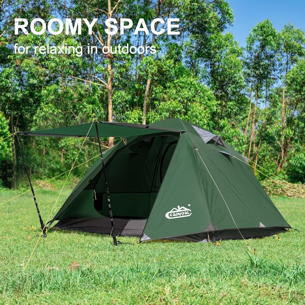 2-3 Person Tent - Waterproof Windproof 4 Season Tent for Backpacking, Hiking, Hunting, Motorcycling  Biking