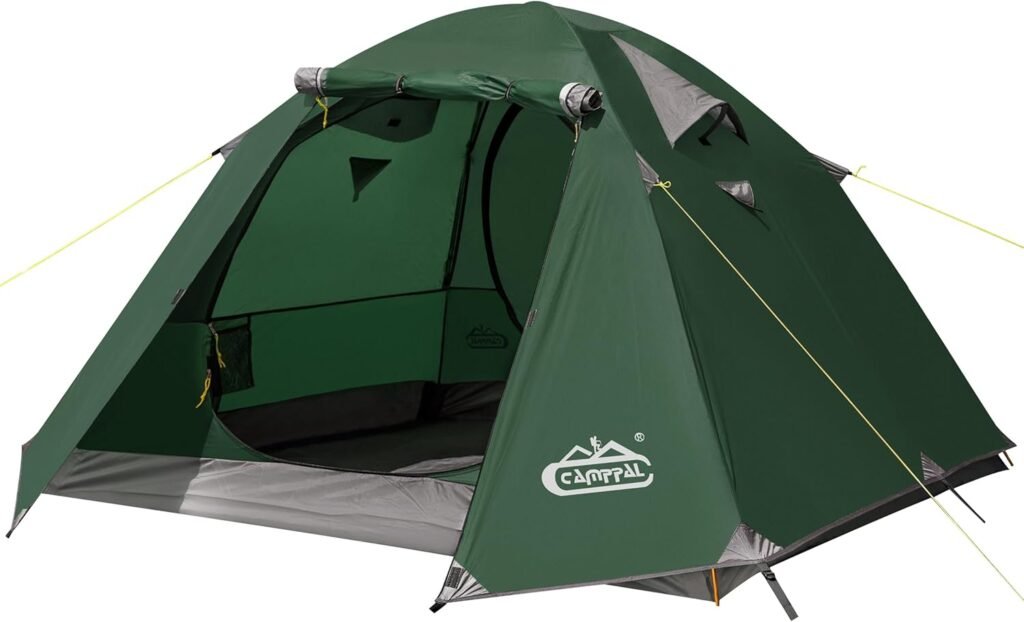 2-3 Person Tent - Waterproof Windproof 4 Season Tent for Backpacking, Hiking, Hunting, Motorcycling  Biking