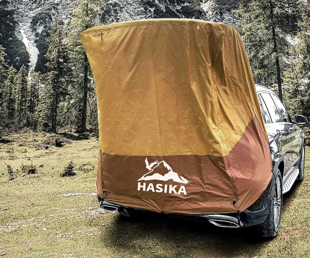 Hasika Camping Tent 2 Person Sun Shade Privacy Shelter Easy Set Up 120 Seconds Waterproof 3000MM UPF 50+ Yellow