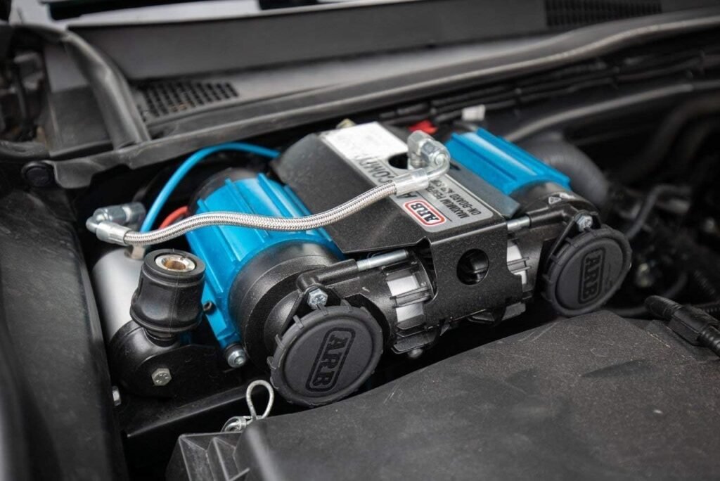 ARB INFLATION3 Twin High Performance Air Compressor CKMTA12 and Extension Hardware for Easy Installation and Connection in a New Printed Box, Ideal for Lockers, Horns, Tire Inflation and Air Tools