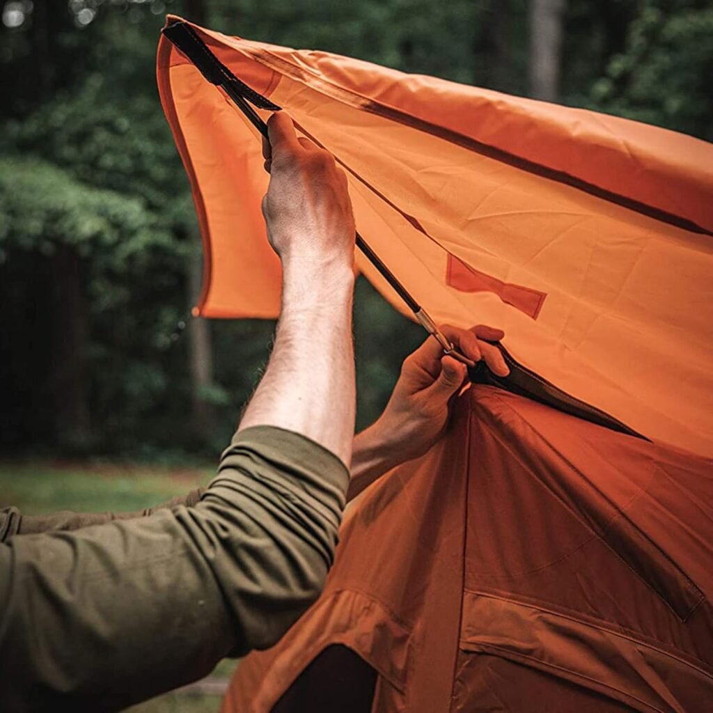 Gazelle T4 Overland Edition GT401SS Pop-Up Portable Camping Hub Tent, Easy Instant Set up in 90 Seconds, Sunset/Sedona Orange, 4-Person, Family, Overland