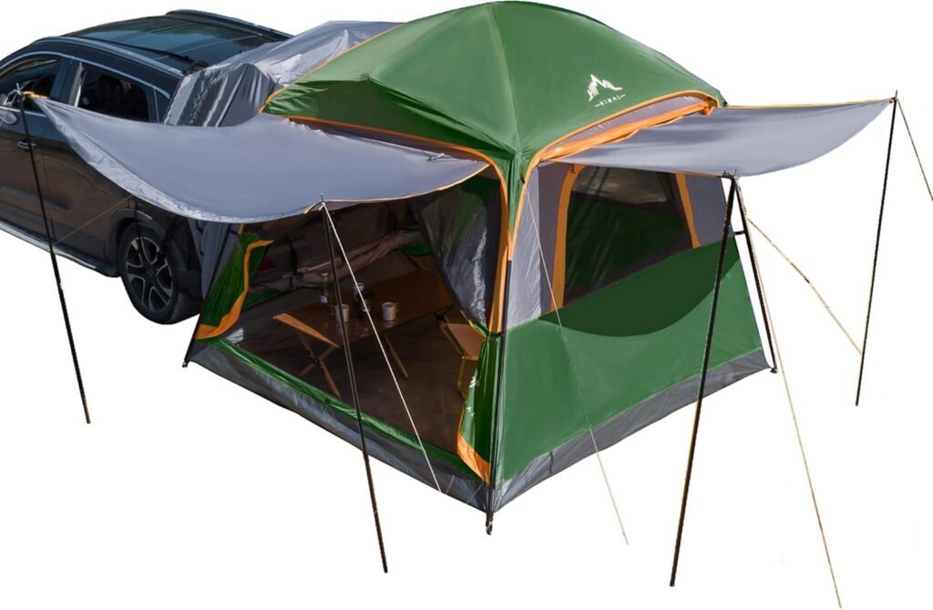 SUV Tent for Camping,Waterproof PU2000mm, Fits 5-8 People,Spacious Double Layer Design, Includes Rainfly  Storage Bag, 8FT L x 8FT W x 7.2FT H